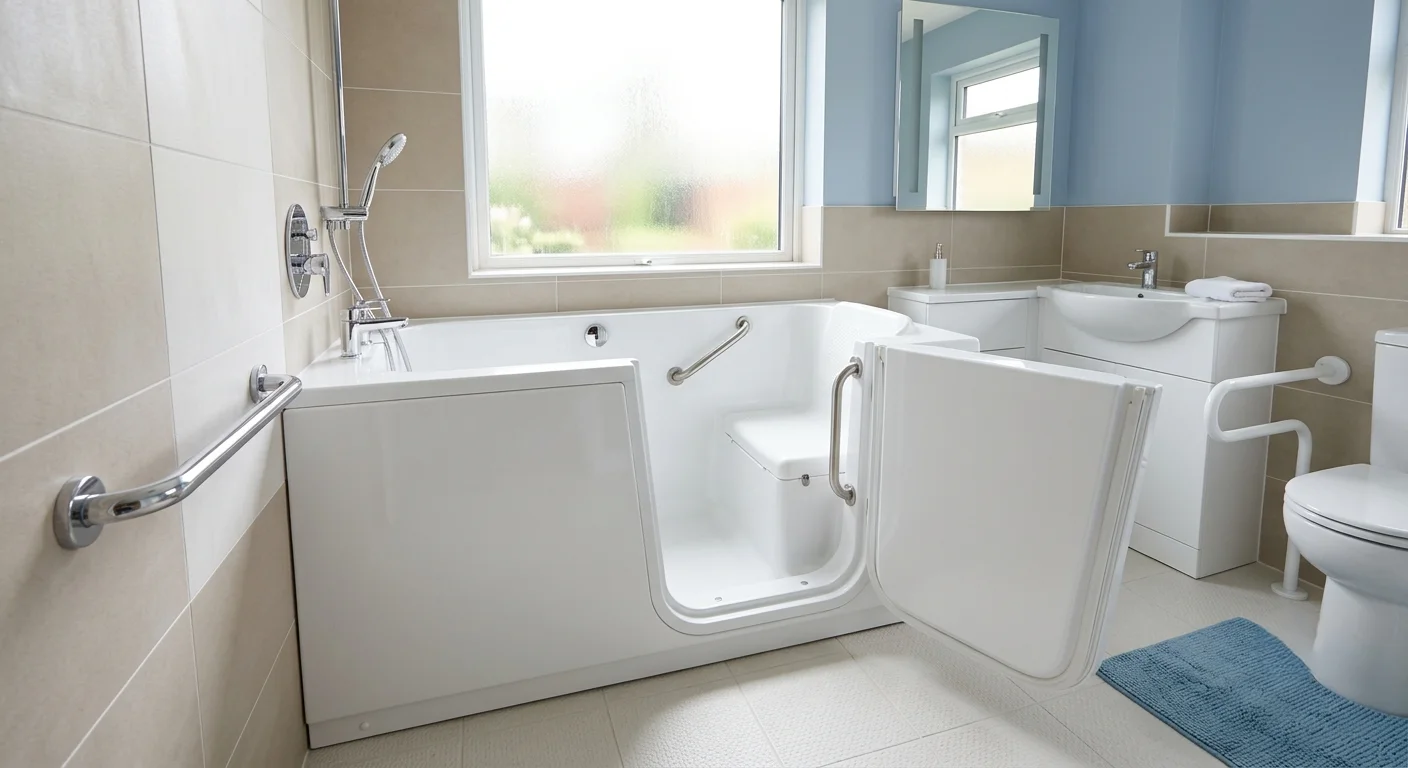 Bañera con puerta