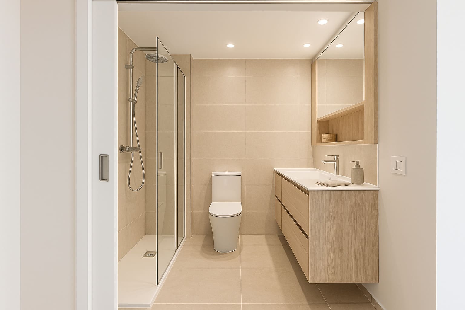 Idea de decoración para un baño pequeño