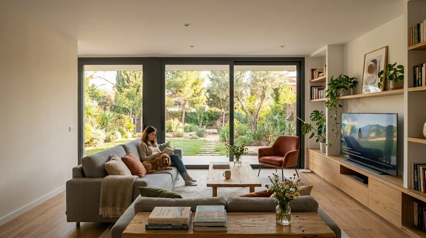 Ventanas de aluminio con rotura de puente térmico en una vivienda