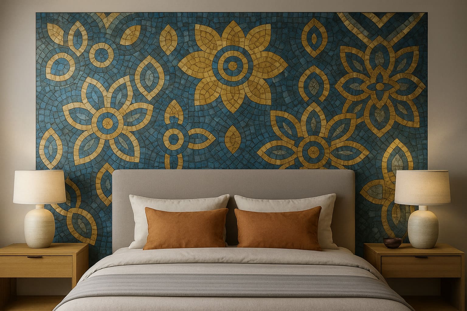 Panel artístico de flores en Albacete