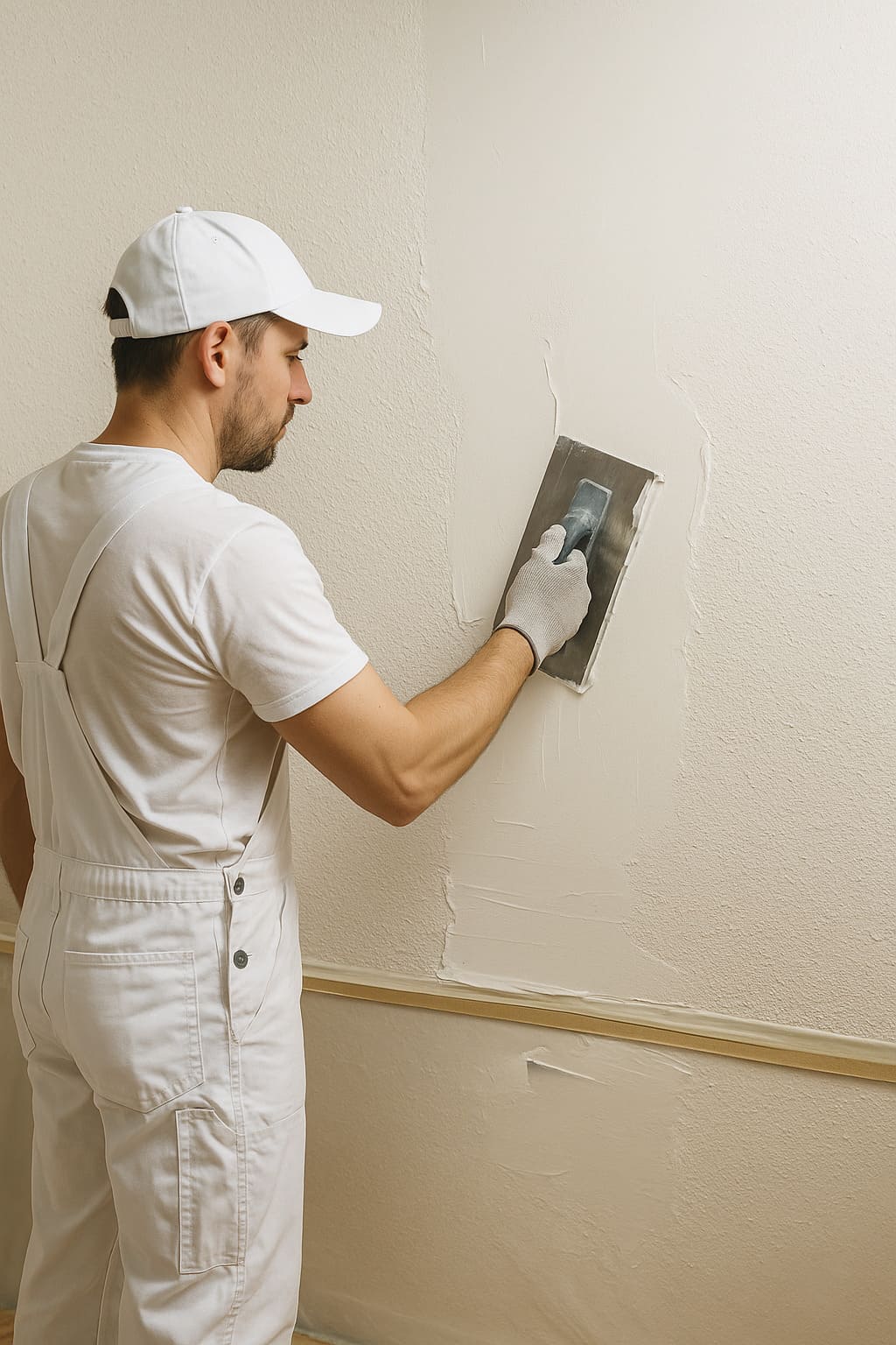 Utilizar pasta niveladora para eliminar el gotelé de la pared