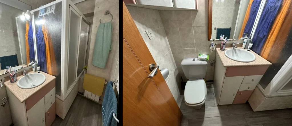 Fotos del baño realizadas antes de que Azulejos La Unión lo reformase