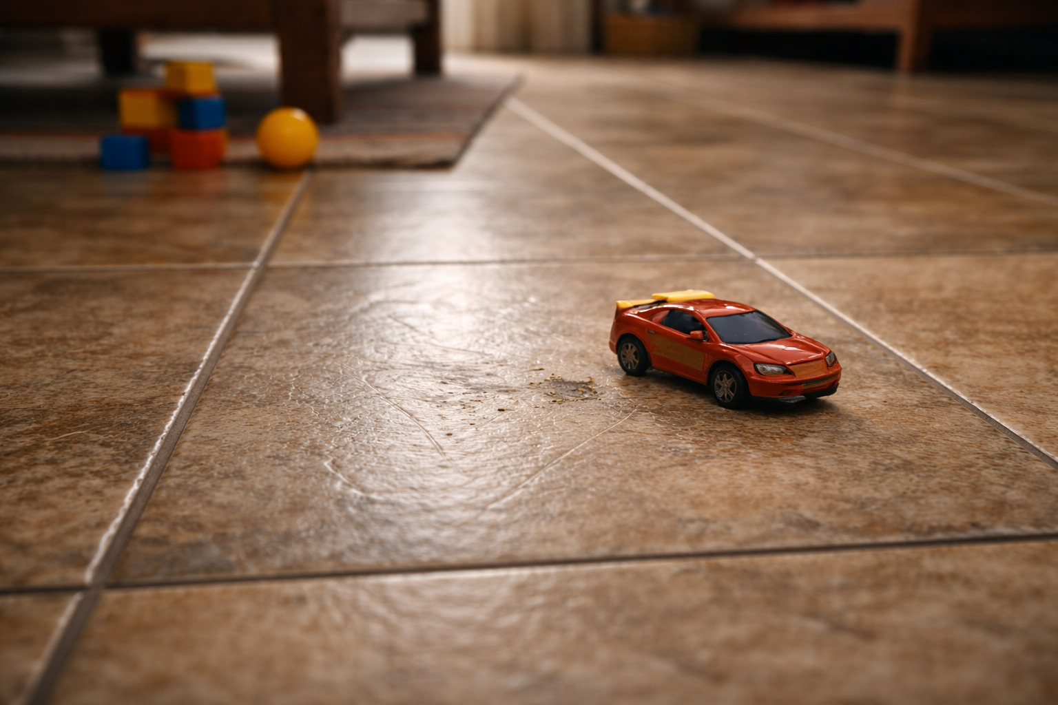 Golpes en suelos cerámicos