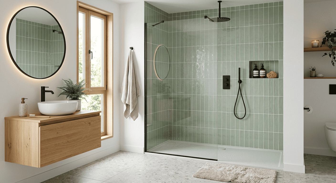 Mampara de ducha tipo walk-in