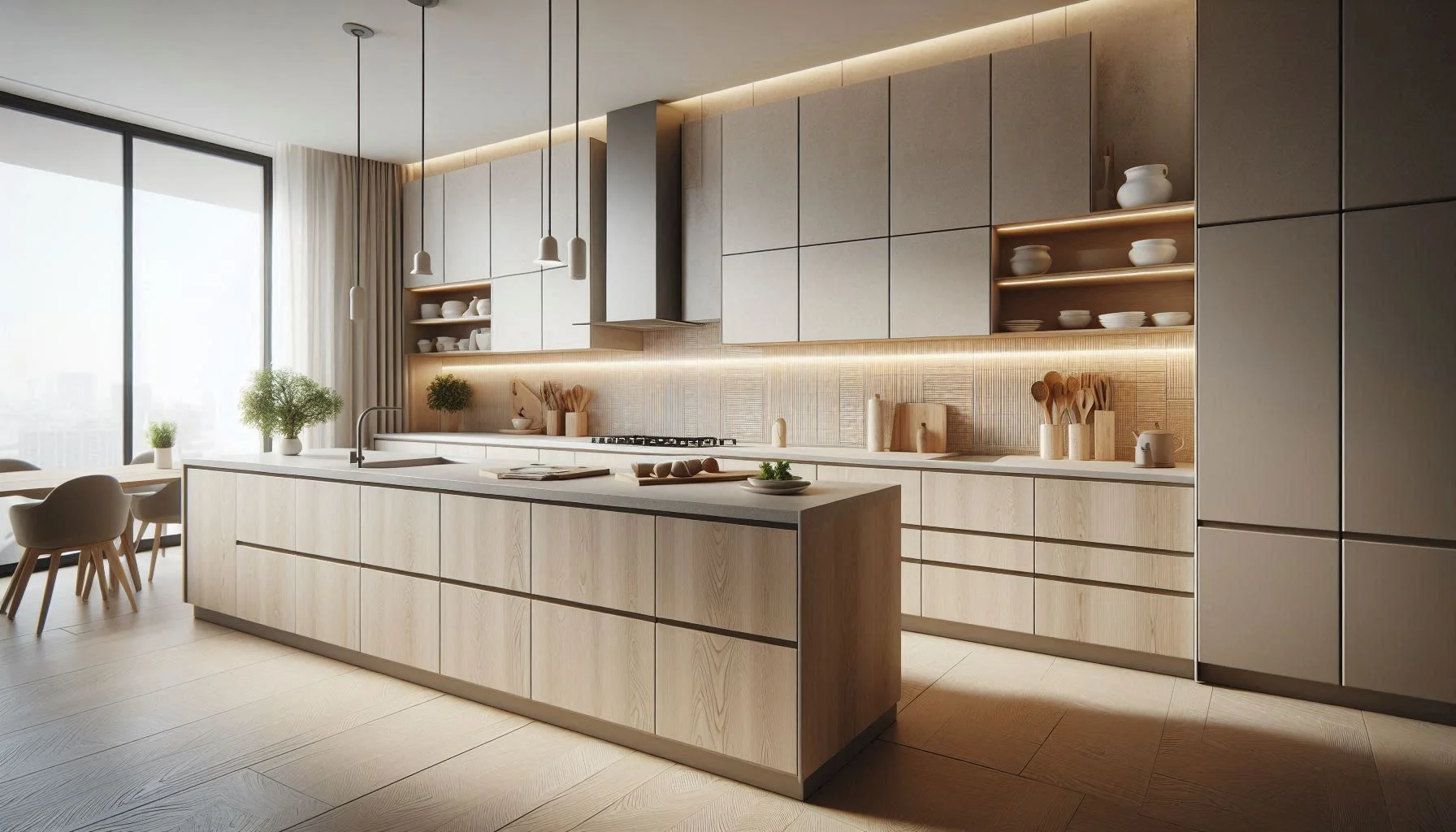 Reforma de cocina en madera color natural